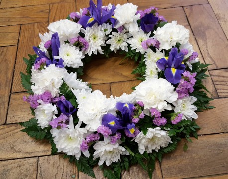 Purple & White Wreath