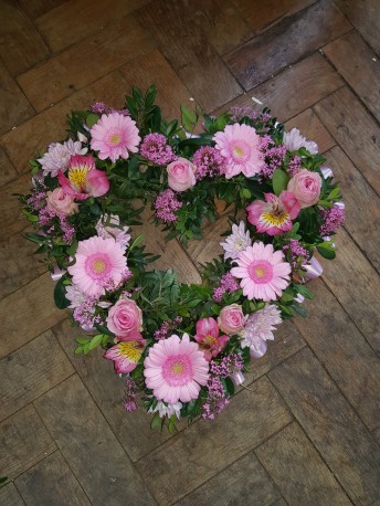 Pink Funeral Heart