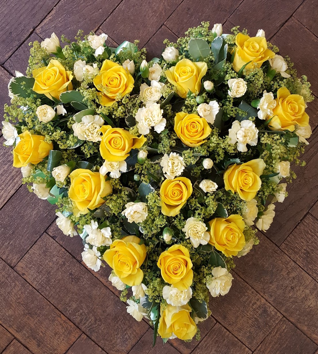 Yellow & White Heart