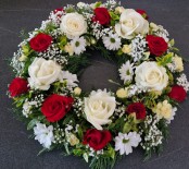 Red and White Wreath
