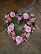Pink Funeral Heart